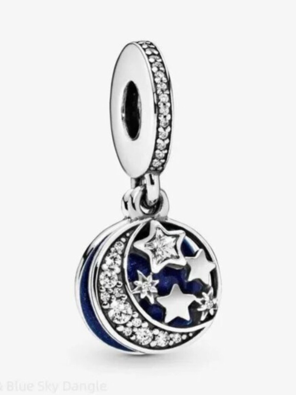 Pandora Moon & Blue Sky Dangle Charm